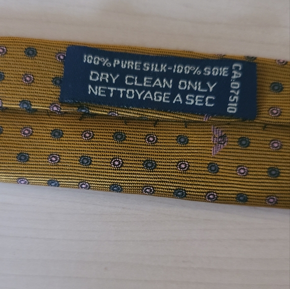 ARMANI Gold/Bronze vintage 100% silk tie - Picture 9 of 13